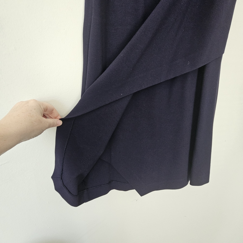 Diane Von Frustenberg Megan Classic Navy Blue Sheath Dress Size 14 - Picture 8 of 10